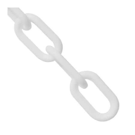 Gec Mr. Chain Plastic Chain Barrier, 1-1/2inx25'L, White 30001-25